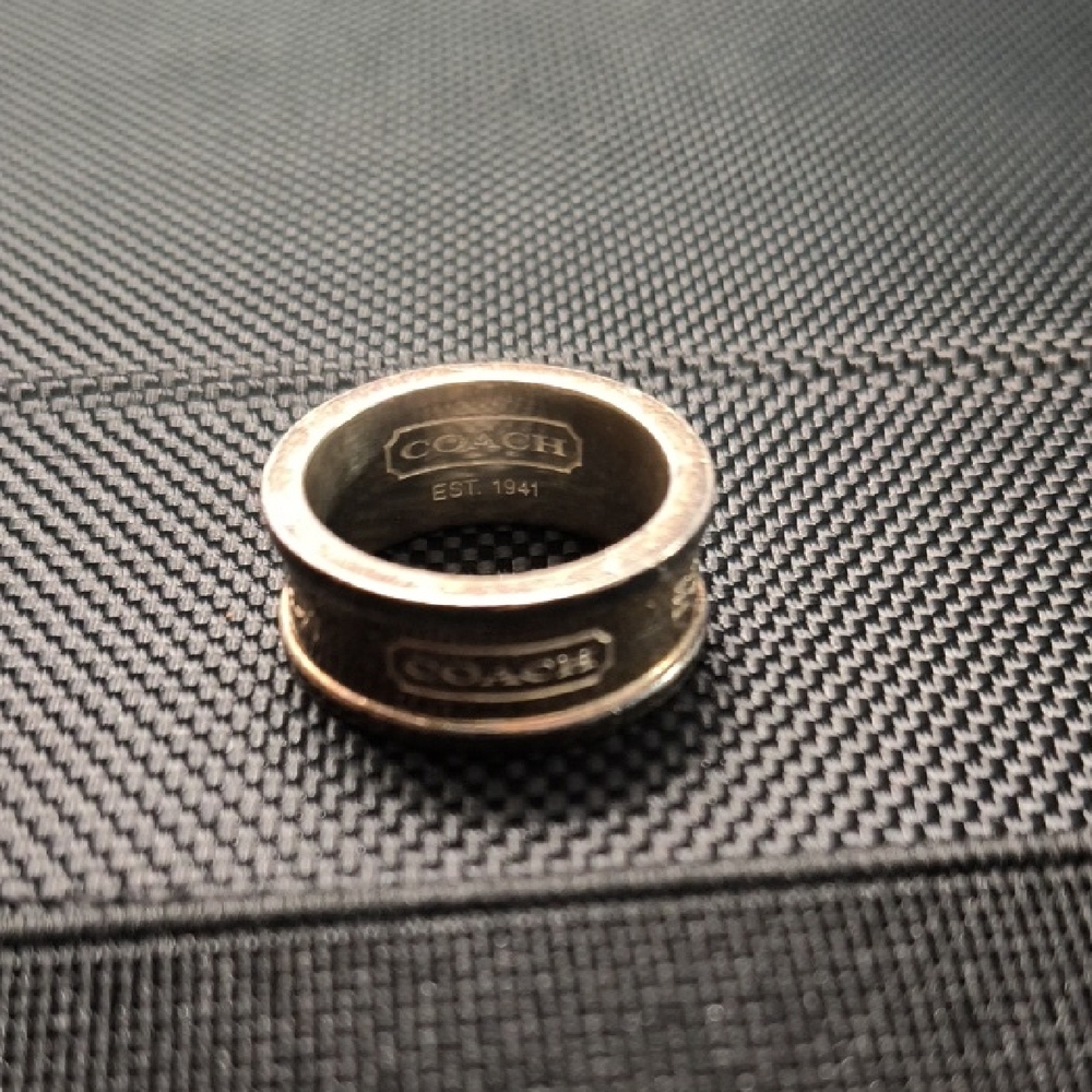 Coach 1941 Silver Band Ring π₯ 925 π₯ Authentic - Picture 10 of 13
